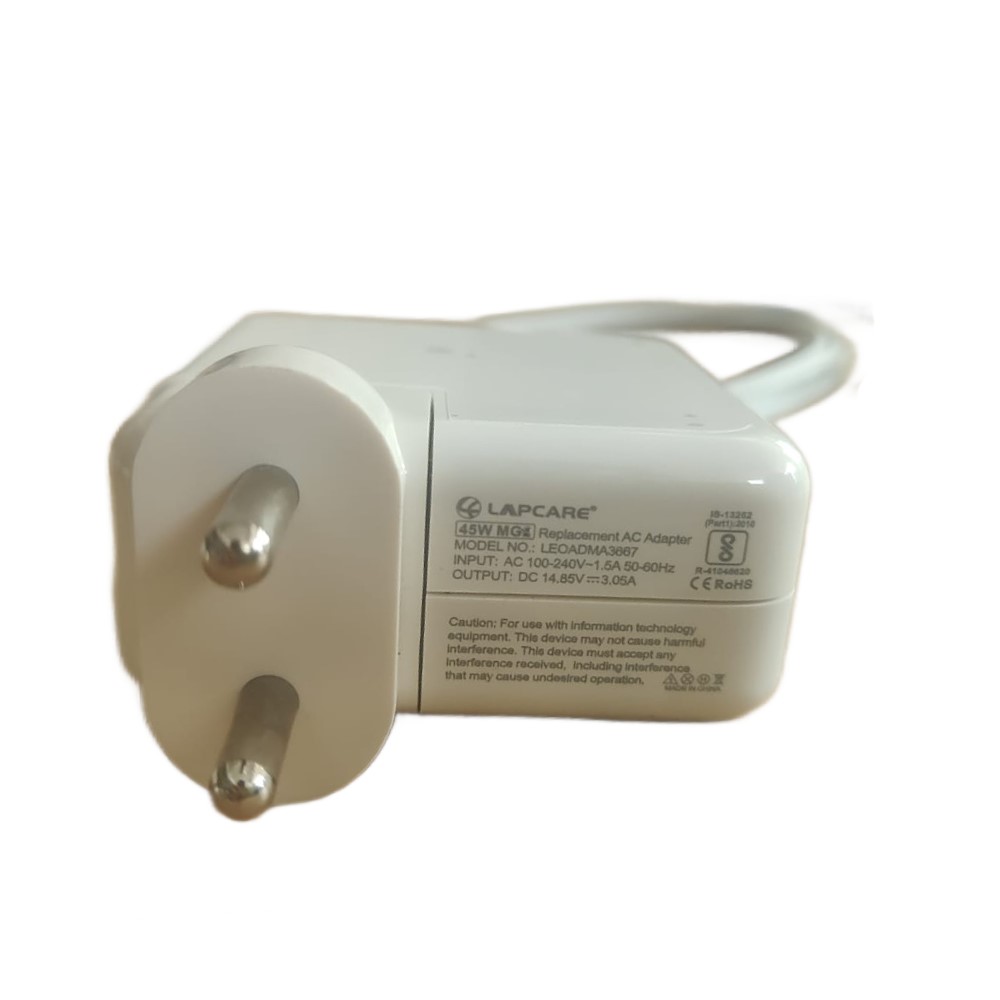 Lapcare Laptop Adapter Compatible For Apple 45W 14.5V / 3.1A (MAGSAFE1 L) view 4